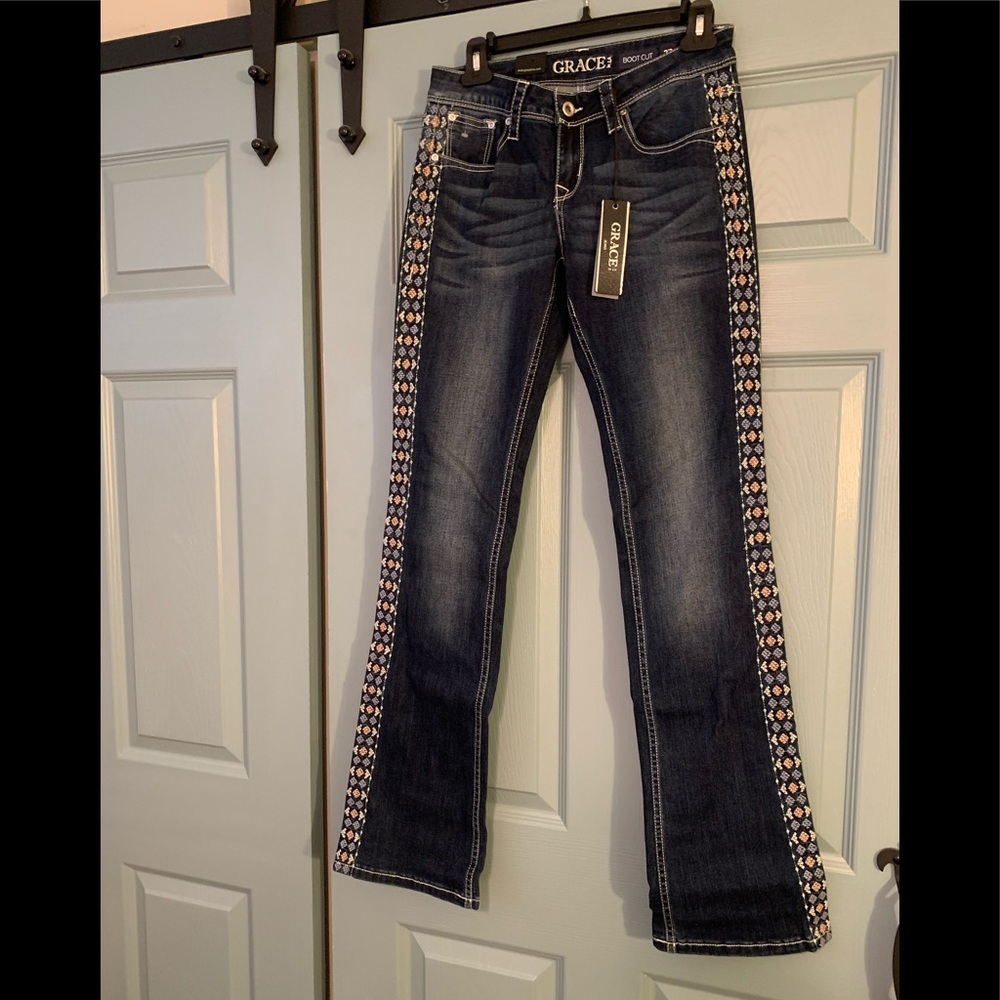 Grace LA Boot Cut with side embroidery.